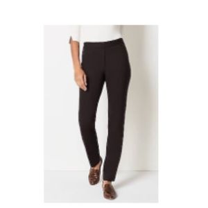 J.Jill dark charcoal & black essential ponte slim leg pants size 2X NWT